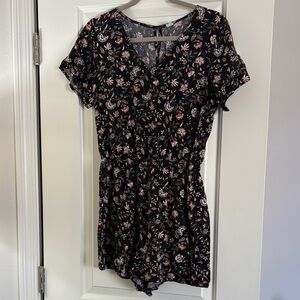 Old Navy Black and Pink Floral Dress